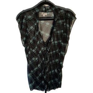 Lashes Women/Teen Sheer Plaid Top